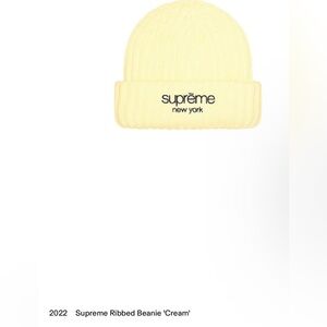 Supreme Yellow Ribbed Beanie